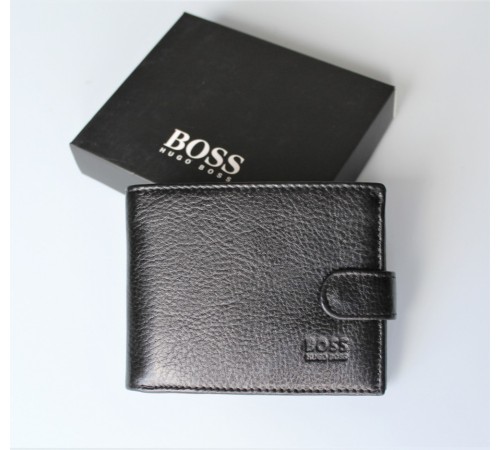 Мужской кожаный кошелек Hugo Boss Black