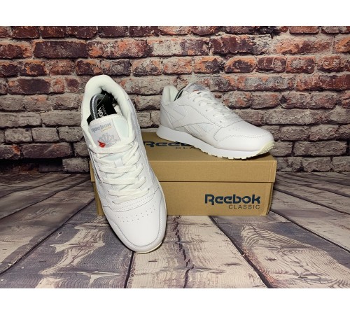 Мужские кроссовки белые Reebok Classic белые