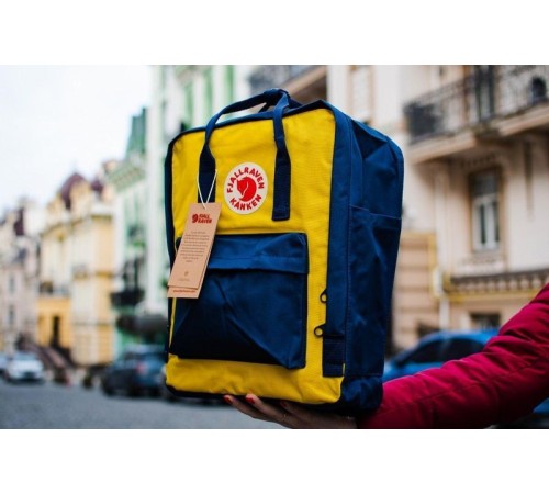 Рюкзак , Fjallraven Kanken Classic , жовто-синій . 123461377