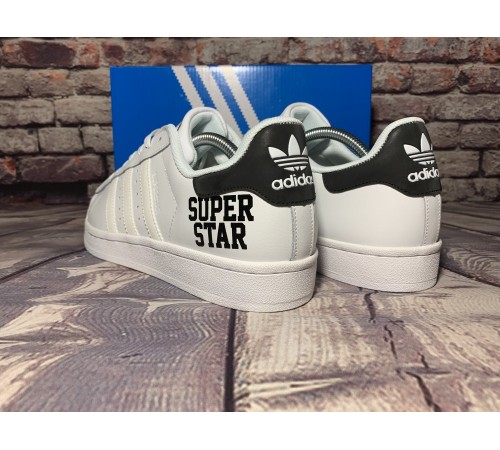 Мужские кроссовки Adidas Superstar (Белые)