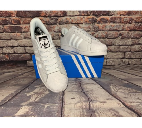 Мужские кроссовки Adidas Superstar (Белые)