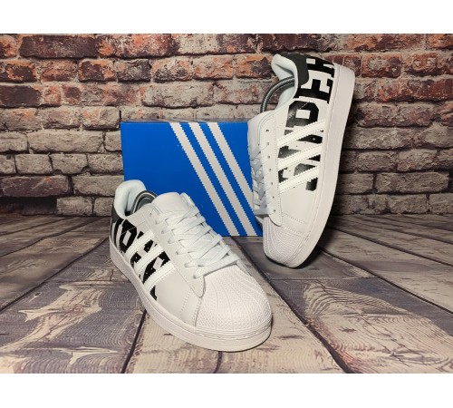 Мужские кроссовки Adidas Superstar  (Белые)