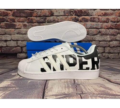 Мужские кроссовки Adidas Superstar  (Белые)