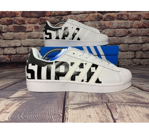 Мужские кроссовки Adidas Superstar  (Белые)