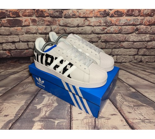 Мужские кроссовки Adidas Superstar  (Белые)