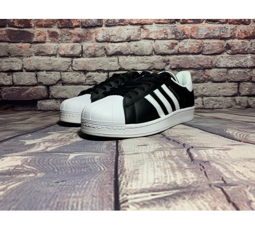 Мужские кроссовки Adidas Superstar (Черные)