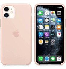 Силиконовая накладка - Silicone case Apple iPhone 11  - Розовая