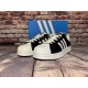 Мужские кроссовки Adidas Superstar (Черные с белым)