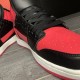 Мужские демисезонные кроссовки Air Jordan чёрные  с красным