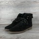 Зимние женские ботинки Loro Piana Ylvi Walk Ankle Boot на меху Черные