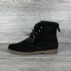 Зимние женские ботинки Loro Piana Ylvi Walk Ankle Boot на меху Черные