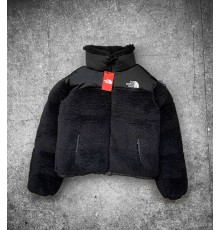 Куртка зимняя в стиле The North Face меховушка ТЕДДИ черная