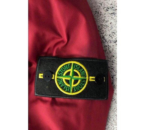 Утепленный анорак STONE ISLAND красного цвета 48-43.7/421