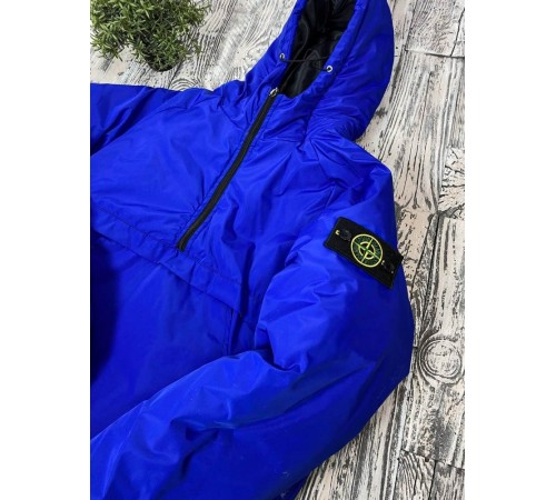 Утепленный анорак STONE ISLAND синего цвета  48-43.7/422