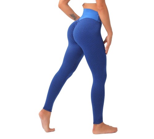 Женские спортивные лосины для фитнеса BOSANOVA Blue Синие легинсы