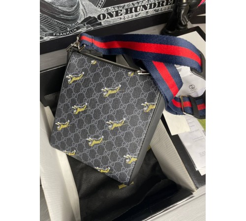 Сумка-мессенджер Gucci GG Supreme Tiger Gray s025