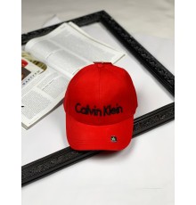 Кепка Calvin Klein black on red с016