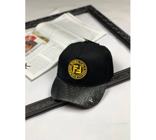 Кепка Fendi black yellow logo с018