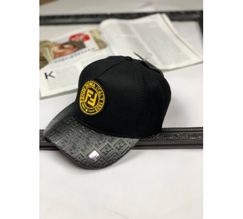 Кепка Fendi black yellow logo с018