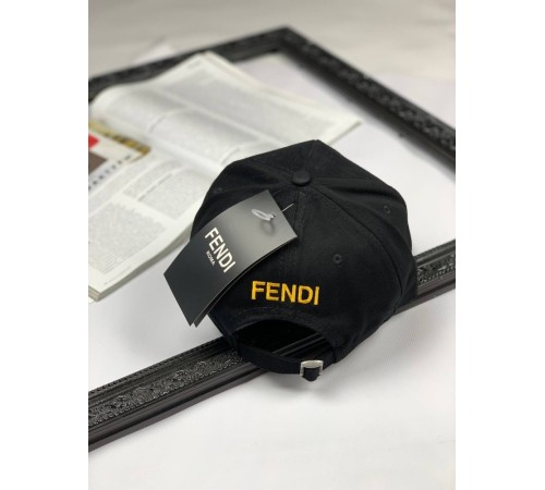 Кепка Fendi black yellow logo с018