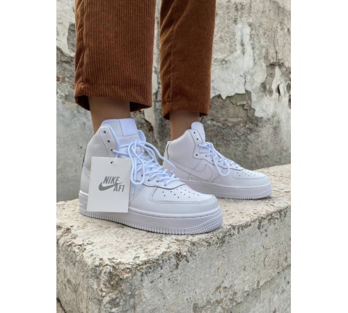 Женские кроссовки Nike Air Force 1 high белые