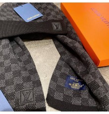 Набор Louis Vuitton Damier Graphite шарф + шапка gu001