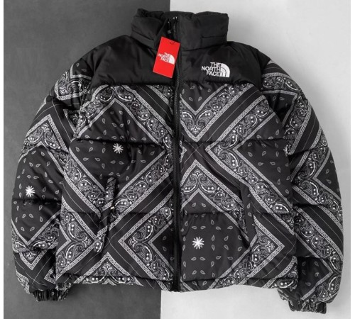 Куртка зимняя в стиле The North Face ромбы узоры