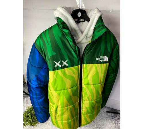 Куртка TNF XX зеленая с синим 7-479