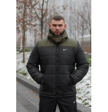 Куртка зимова чоловіча "Frost" Nike хакі-чорна (1676227897)