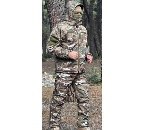 Зимовий тактичний костюм Softshell MultiCam