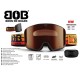 Маска гірськолижна BOB Caution! S3 Black/Brown Lens(GOG-026)