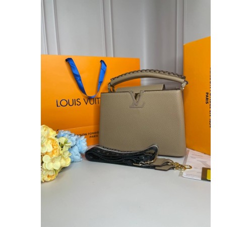 Сумка женская Louis Vuitton Capucines бежевая wb003