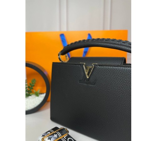 Сумка женская Louis Vuitton Capucines черная wb004