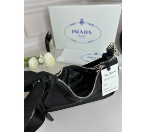 Женская Сумка Prada Re-Nylon Pochette   wb044    Black