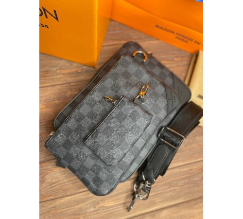 Мужская Сумка Louis Vuitton Trio Messen  ger Damie s056r Graphite