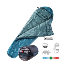 Cпальний мішок Hi-Tec Arez II 230x80 cм Right Zip Deep Teal/Silver Pine (HT-AREZ2-DSR)