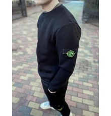 Спортивный костюм черный STONE ISLAND утепленный  5-662