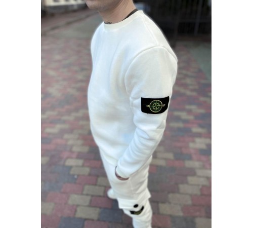 Спортивний костюм белый  STONE ISLAND утепленный 5-660