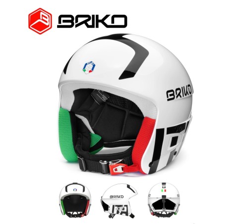 Шолом гірськолижний підлітковий Briko Vulcano FIS 6.8 FISI JR S/M (56 cм) White/Black (4884218558)