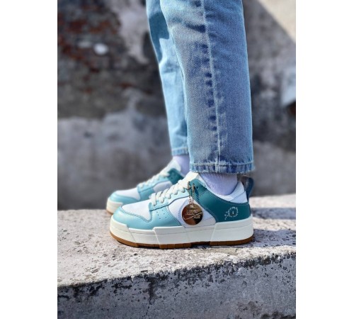 жІночі кросівки nike dunk low white turquoise