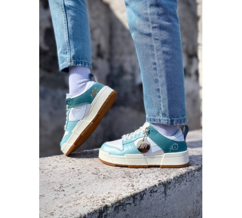 жІночі кросівки nike dunk low white turquoise