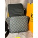 Сумка мессенджер Louis Vuitton District PM Damier Graphite с лого в углу черного  s067