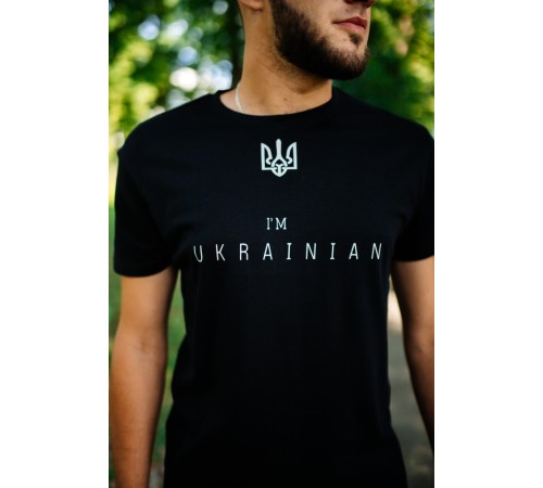 Футболка чорна I'M UKRAINIAN