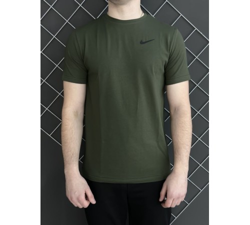 Комплект 5 в 1 Nike кофта на змійці хакі + чорні штані + чорна жилетка + хакі футболка + 2 пари шкарпеток (чорні та білі)