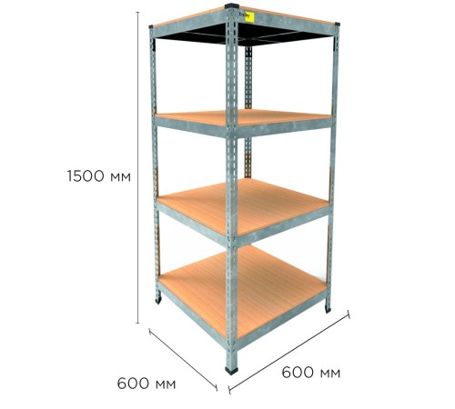 Металевий стелаж MRL-1500 ( 600x600) оцинкований