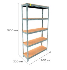 Металевий стелаж MRL-1800 ( 900x300) оцинкований