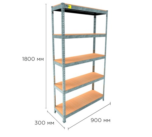 Металевий стелаж MRL-1800 ( 900x300) оцинкований