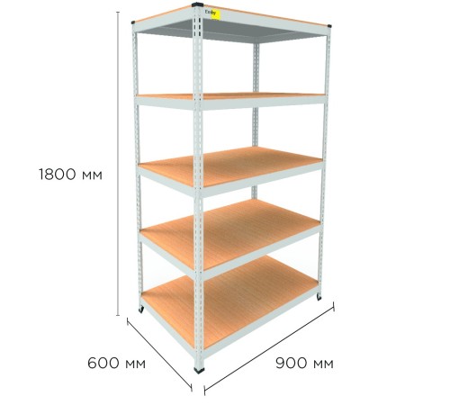 Металевий стелаж MRL-1800 ( 900x600) білий