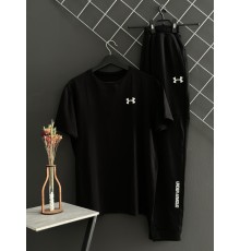 Штани чорні Under Armour (двонитка) + футболка чорна Under Armour