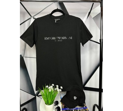 Футболка Emporio Armani черная mf018